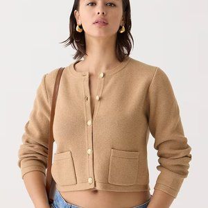 NWOT, Sold out J. Crew Emilie patch-pocket sweater lady jacket, Medium
